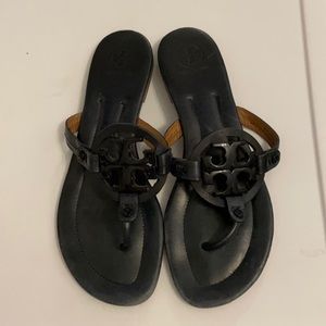 Tory Burch Miller Sandals - Navy, Size 8.5